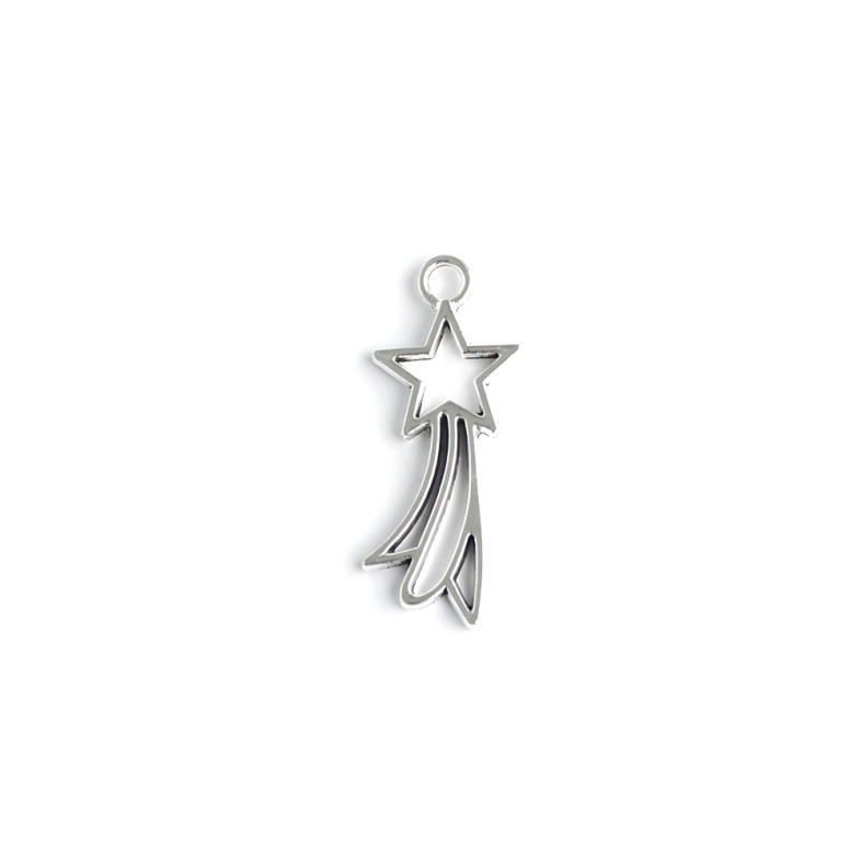 Metal pendant Shooting star cupronickel 1 pc