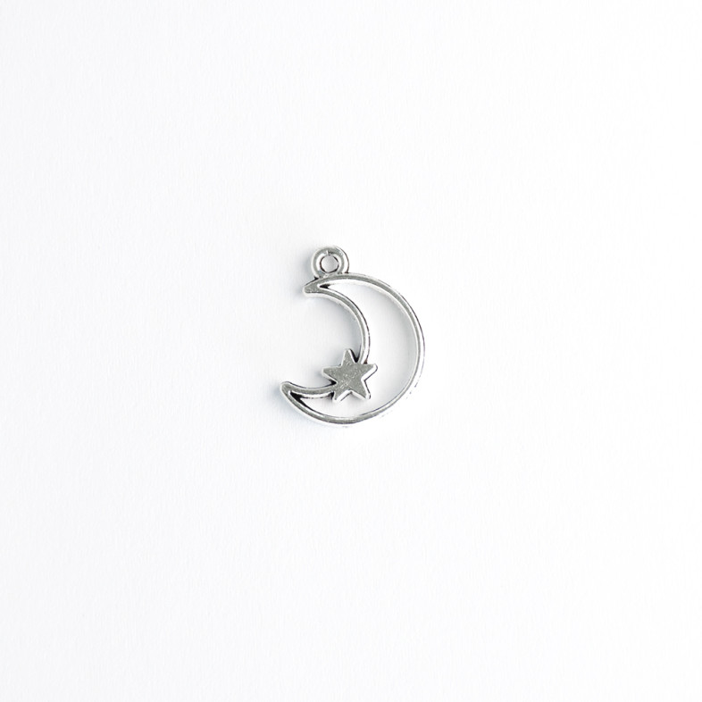 Metal pendant Moon cupronickel 1 pc.