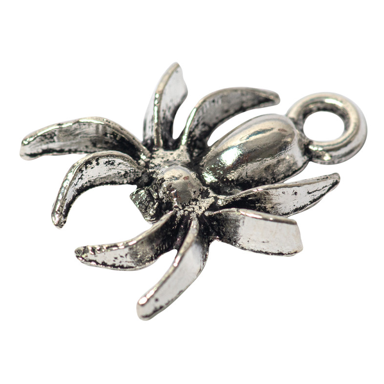 Metal pendant Spider cupronickel 1 pc.