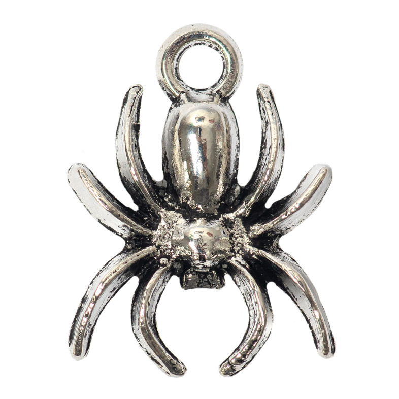 Metal pendant Spider cupronickel 1 pc.