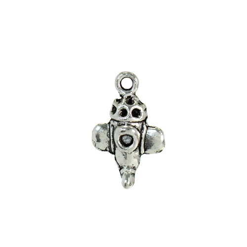 Metal pendant Airplane cupronickel 1 pc.