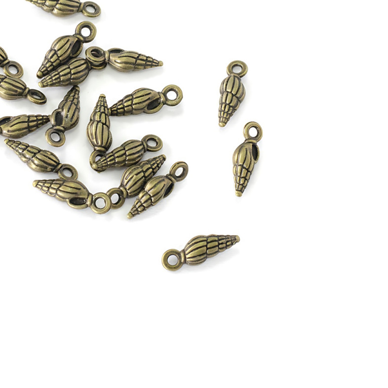 Metal pendant Crustacean bronze 1 pc