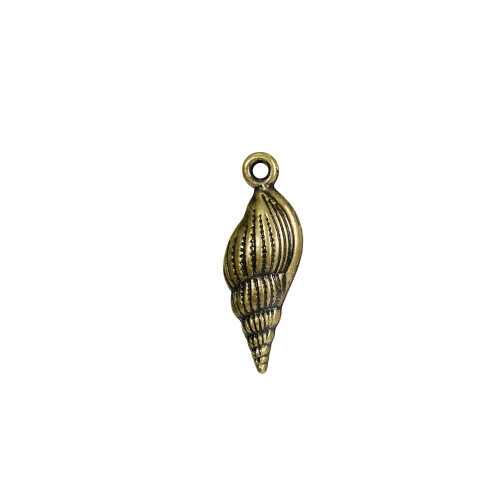 Metal pendant Shell bronze 1 pc.