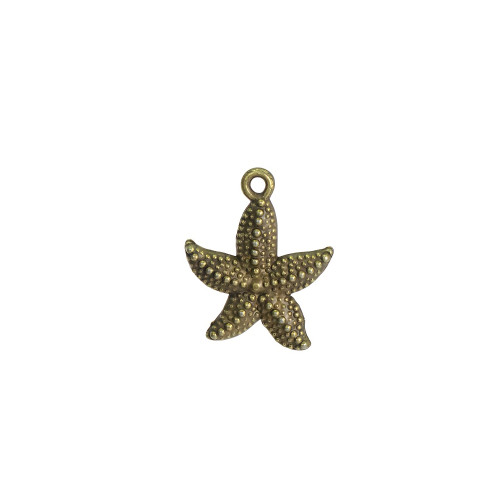 Metal pendant Starfish bronze 1 pc.