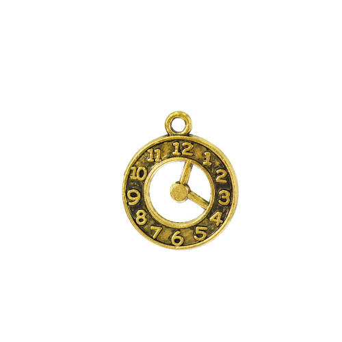 Metal pendant Watch gold 1 pc