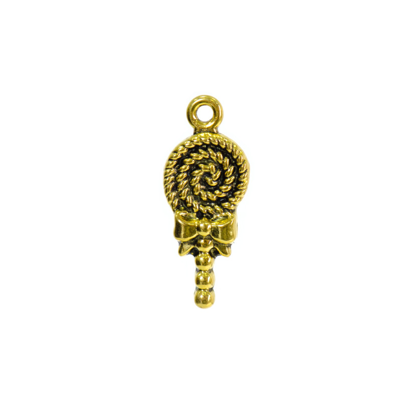 Metal pendant Sweets gold 1 pc.