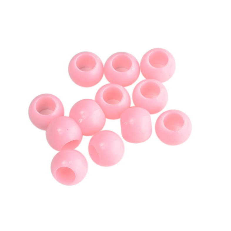 Koralik plastikowy 8x6 mm różowy 1 szt