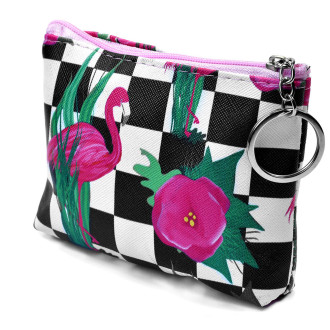 Cosmetic bag-keychain Flamingo 135×7×95 mm black 1 pc