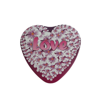 Pudełko metalowe 70x70 mm Serce Love 1 szt