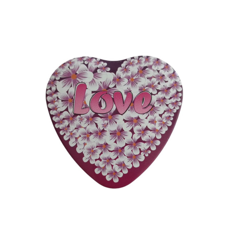 Pudełko metalowe 70x70 mm Serce Love 1 szt