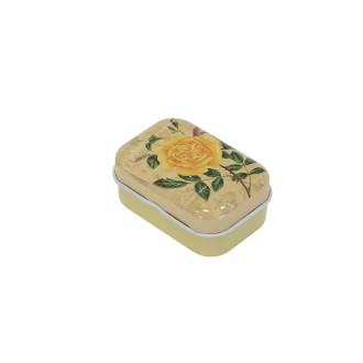Metal box 60×40 mm Yellow rose 1 pc.