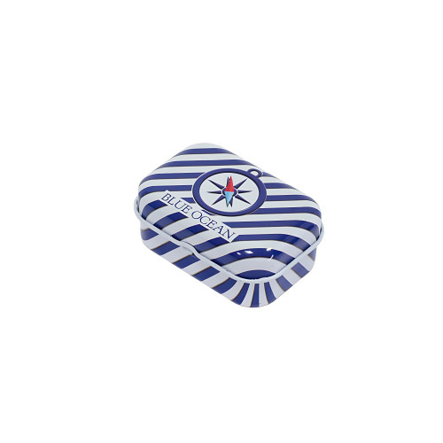 Metal box 60×40 mm Compass Blue ocean 1 pc.