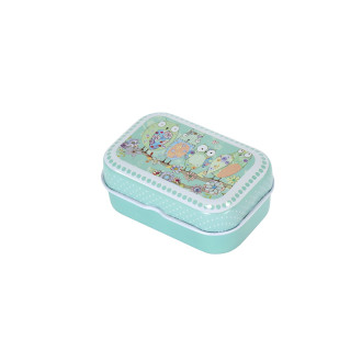 Metal box 60×40 mm turquoise We are friends 1 pc