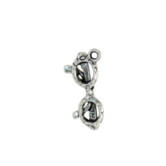 Metal pendant Glasses cupronickel 1 pc