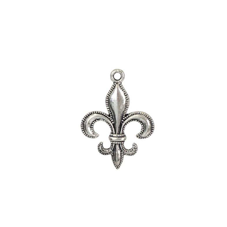 Metal pendant Heraldic lily cupronickel 1 pc