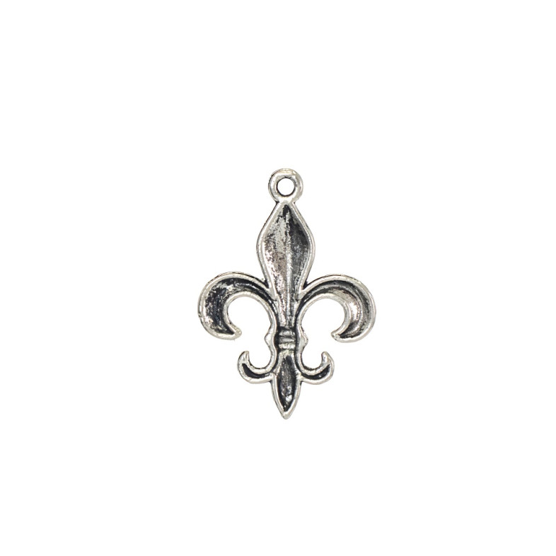 Metal pendant Heraldic lily cupronickel 1 pc
