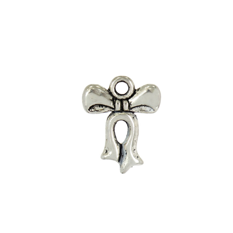 Metal pendant Bow, cupronickel, 1 pc.