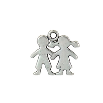 Metal pendant Couple cupronickel 1 pc