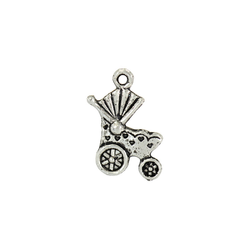 Metal pendant Baby stroller cupronickel 1 pc.