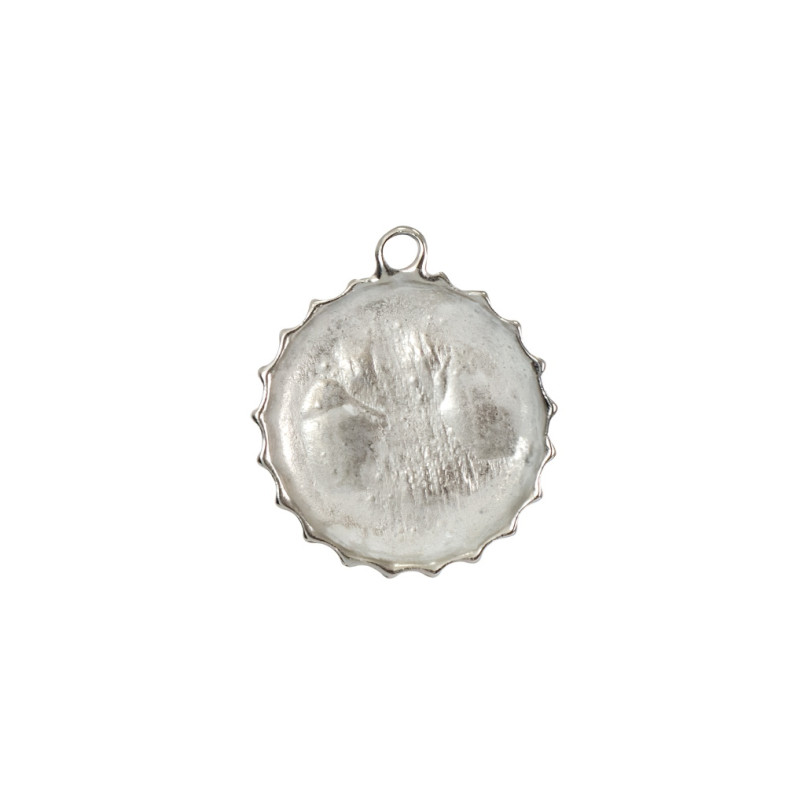 Metal pendant Cap cupronickel 1 pc