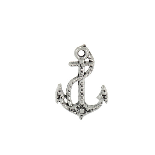 Metal pendant Anchor with rope cupronickel 1 pc