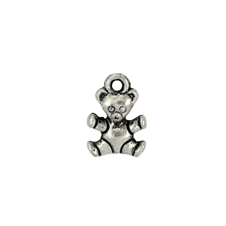 Metal pendant 14 mm Bear cupronickel 1 pc
