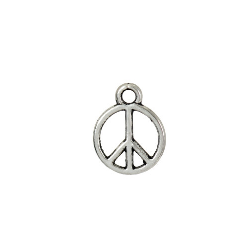 Metal pendant Peace Sign cupronickel 1 pc.