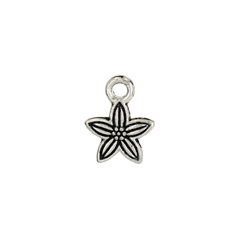 Metal pendant Flower cupronickel 1 pc.