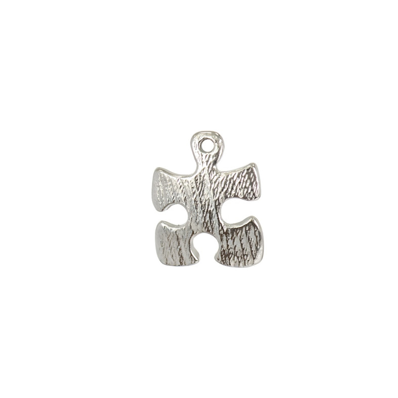 Metal pendant Puzzle cupronickel 1 pc.