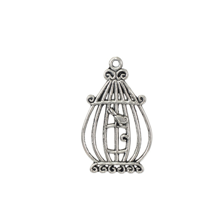 Metal pendant Cage cupronickel 1 pc