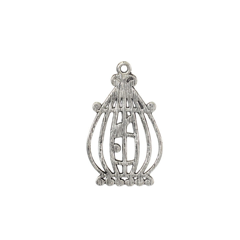 Metal pendant Cage cupronickel 1 pc
