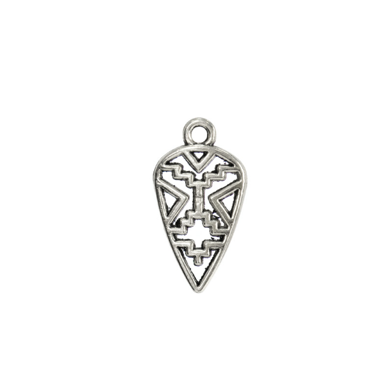 Metal pendant Shield cupronickel 1 pc