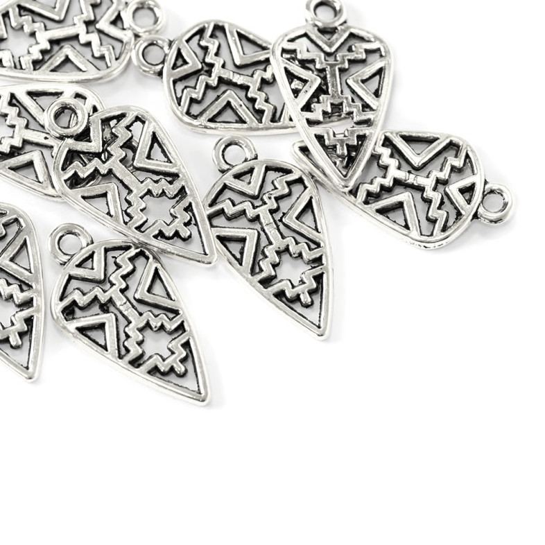 Metal pendant Shield cupronickel 1 pc