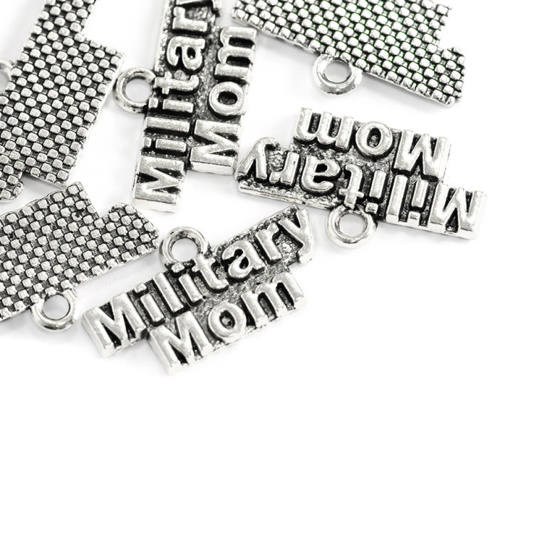 Metal pendant Military mom cupronickel 1 pc