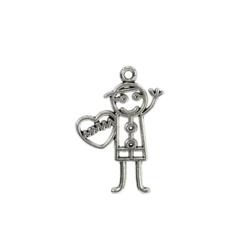 Metal pendant Boy cupronickel 1 pc.