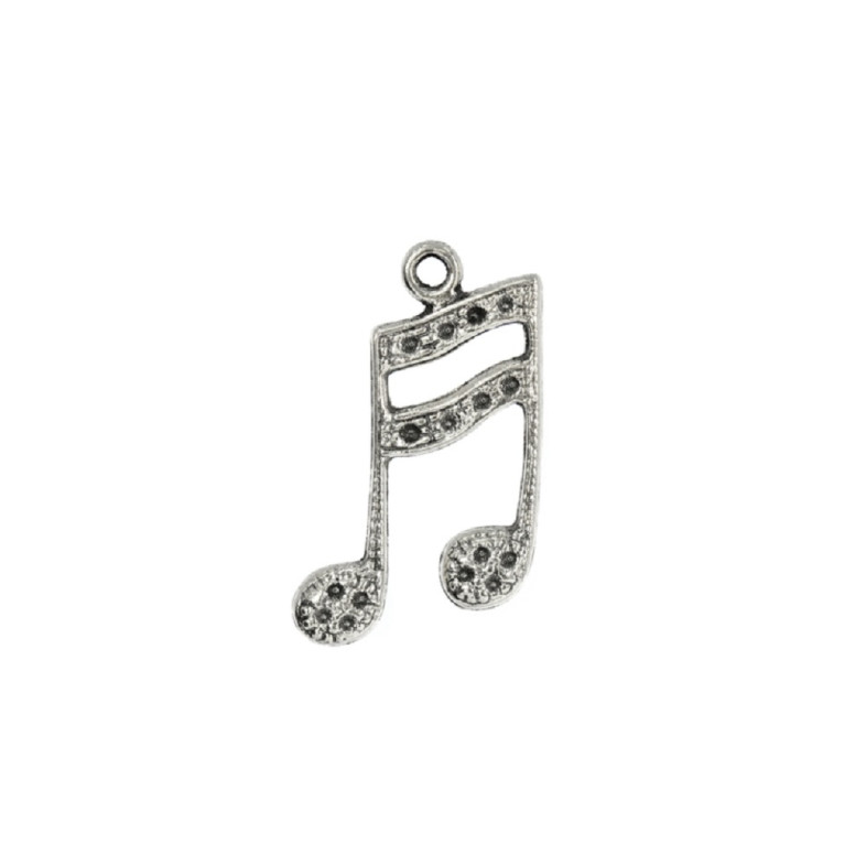 Metal pendant Singing note cupronickel 1 pc