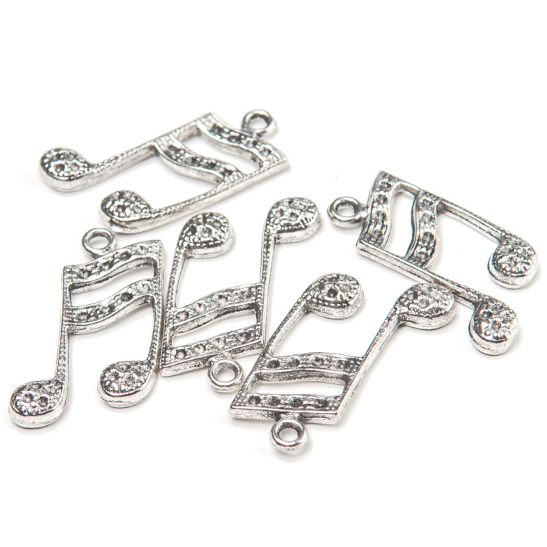 Metal pendant Singing note cupronickel 1 pc