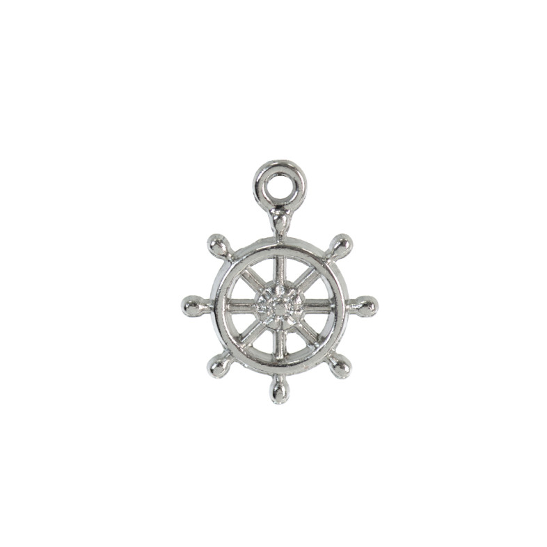 Metal pendant Steering wheel cupronickel 1 pc