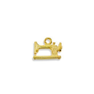 Metal pendant Sewing machine gold 1 pc.