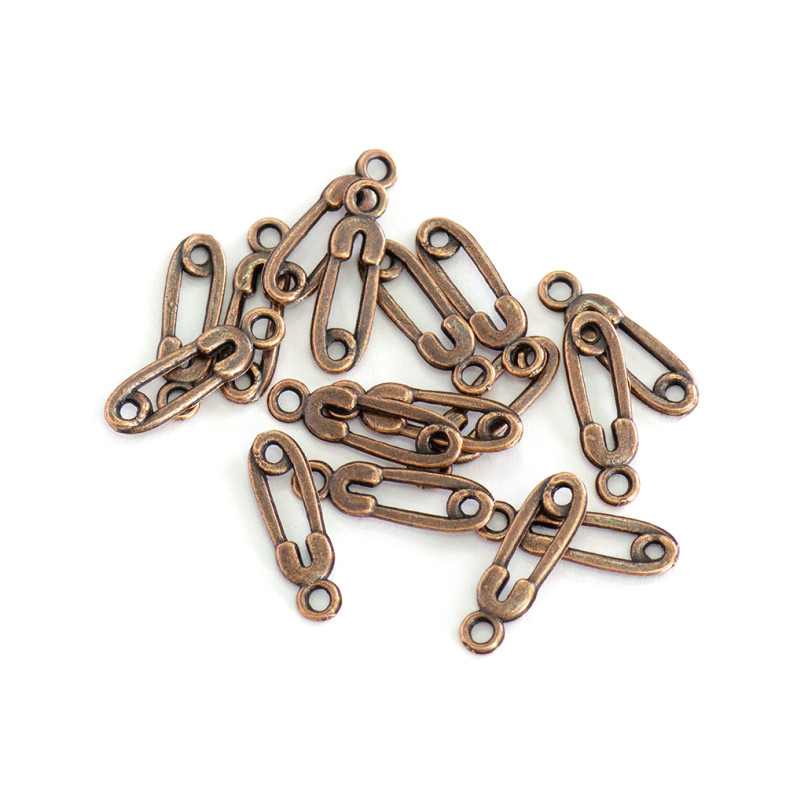 Metal pendant Hairpin copper 1 pc.