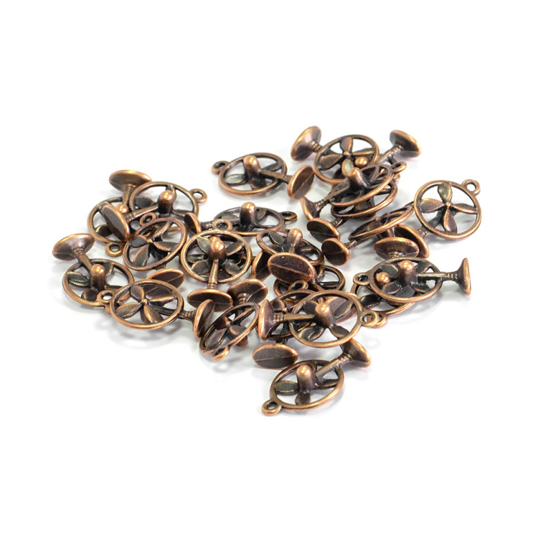 Metal pendant Fan copper 1 pc.