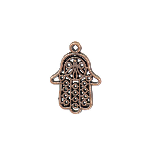 Metal pendant Palm, copper, 1 pc.