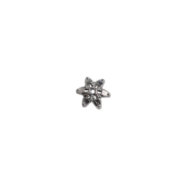 Holder for hemisphere Flower 14 mm 6-petal dark steel 1 pc.