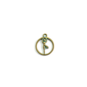 Metal Ballerina pendant oxidized bronze 1 pc.