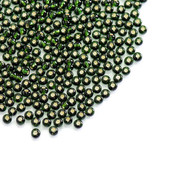 57290 koraliki czeskie "Preciosa" zielony op.5 gr