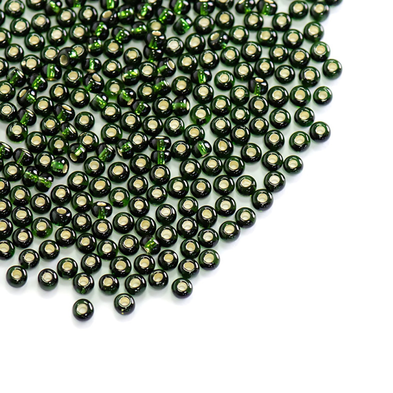 57290 koraliki czeskie "Preciosa" zielony op.5 gr