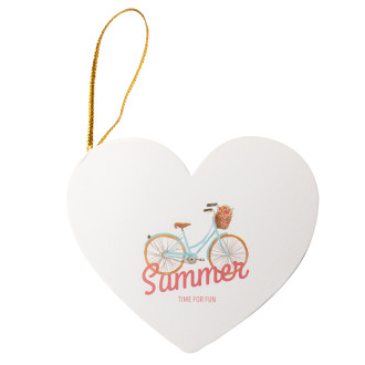 Pocztówka z kokarda 7.8 cm Summer time for fun biały 1 szt.
