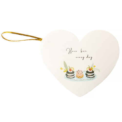 Postcard with a bow 7.8 cm Have fun every day cream 1 pc.