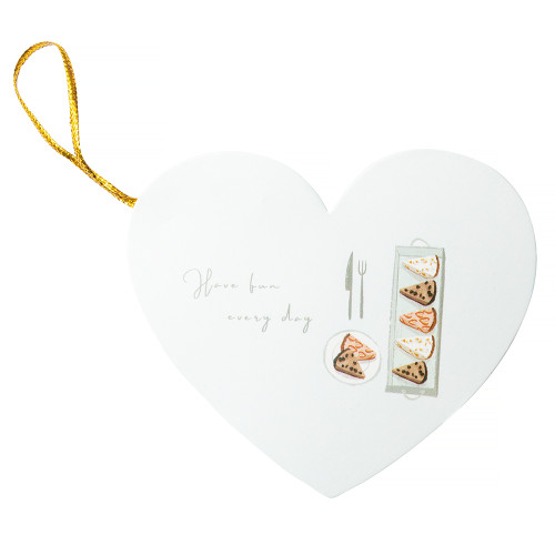 Postcard with a bow 7.8 cm Have fun every day white 1 pc.