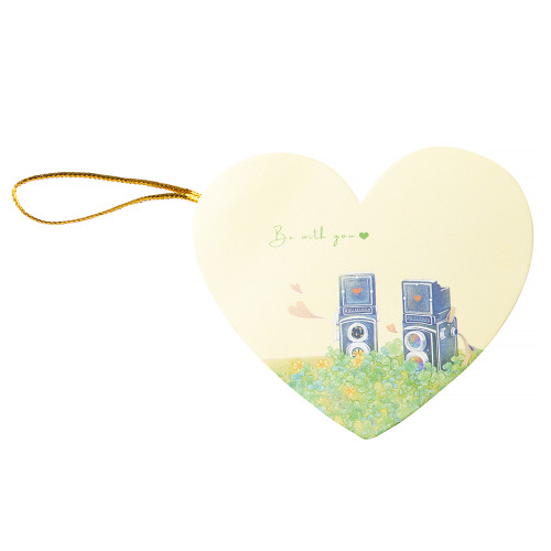 Postcard with a bow 7.8 cm Be with you cream 1 pc.